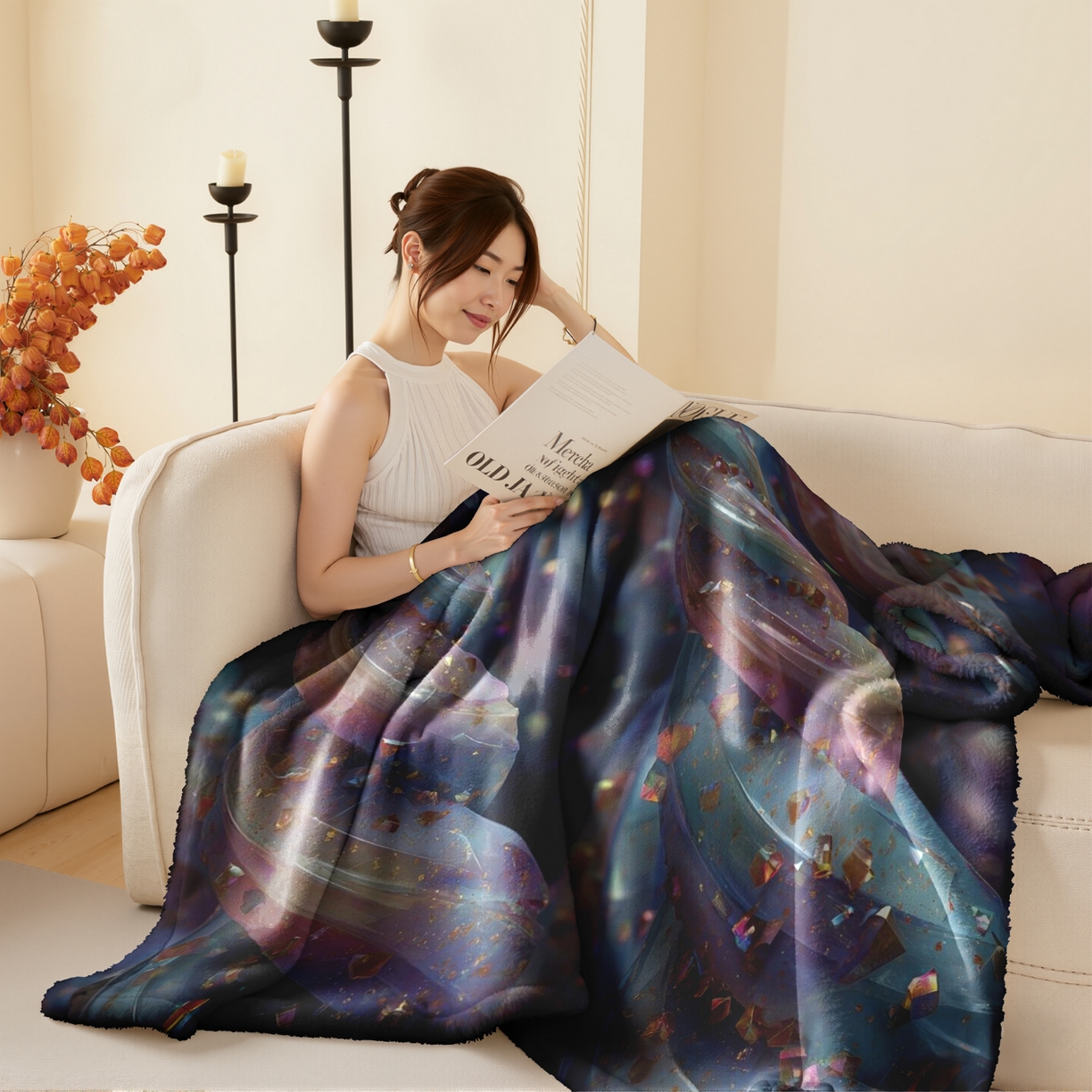 91家纺网 家纺一手货源 找家纺 （总）合纵跨境工厂 2025新款一件定制pod模式jit跨境200G牛奶绒毛毯一件代发temu希音集