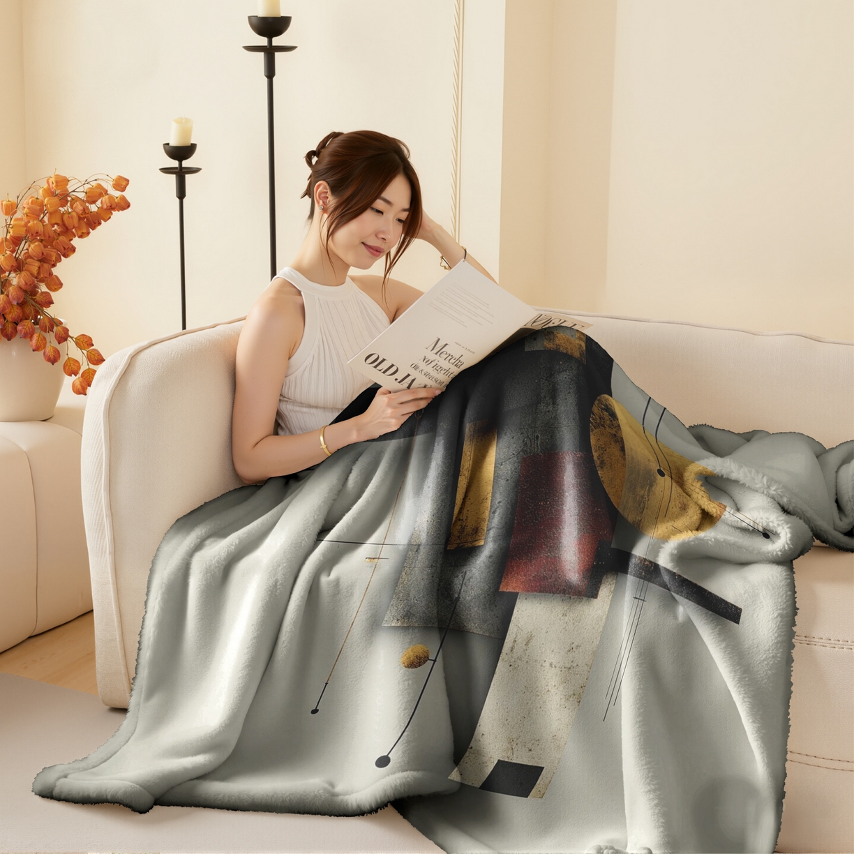 91家纺网 家纺一手货源 找家纺 （总）合纵跨境工厂 2025新款一件定制pod模式jit跨境200G牛奶绒毛毯一件代发temu希音集