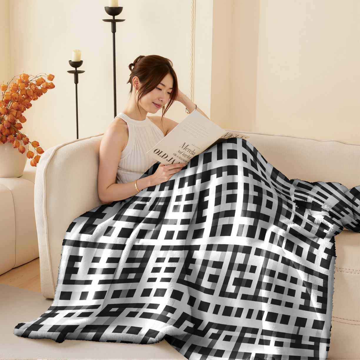 91家纺网 家纺一手货源 找家纺 （总）合纵跨境工厂 2025新款一件定制pod模式jit跨境200G牛奶绒毛毯一件代发temu希音集