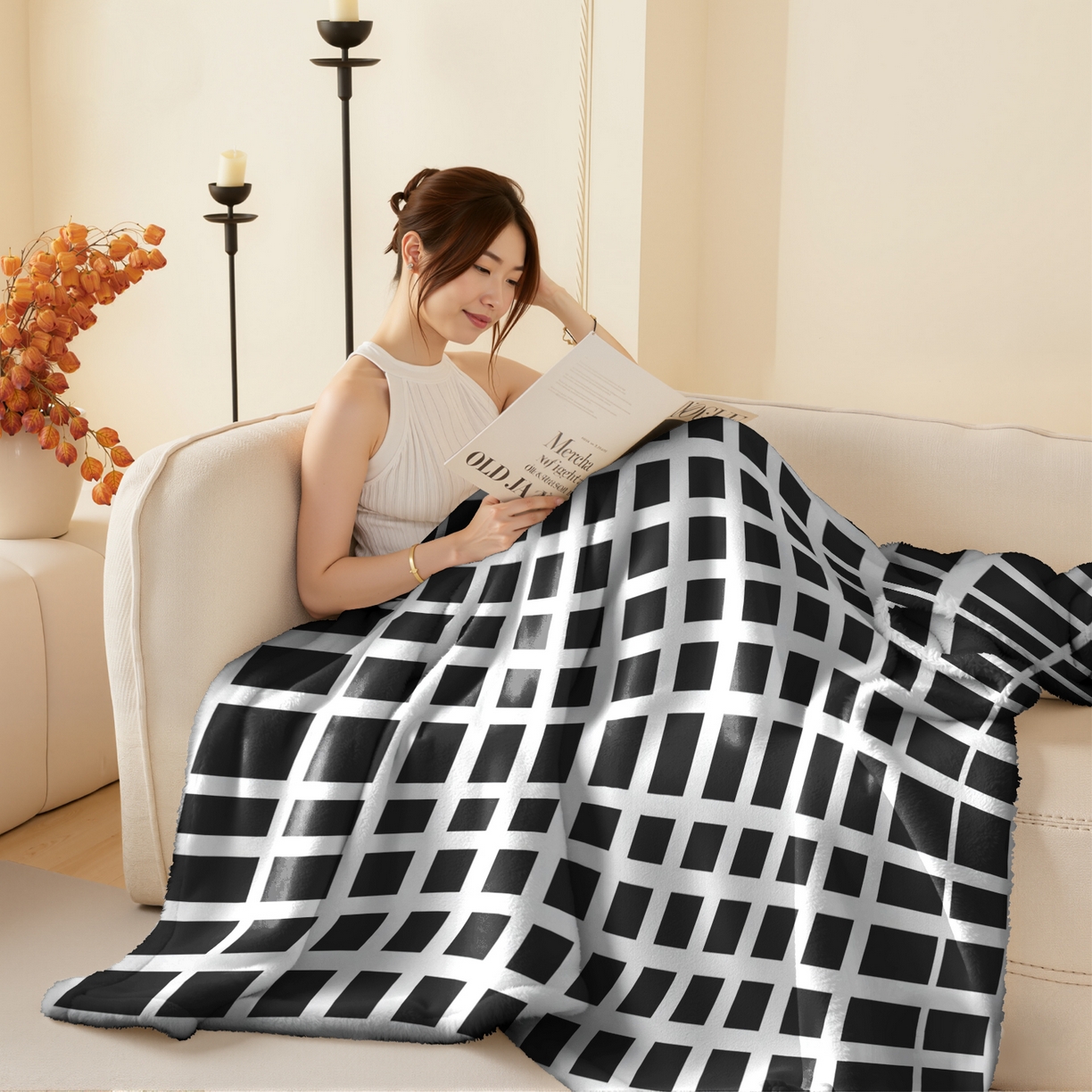 91家纺网 家纺一手货源 找家纺 （总）合纵跨境工厂 2025新款一件定制pod模式jit跨境200G牛奶绒毛毯一件代发temu希音集