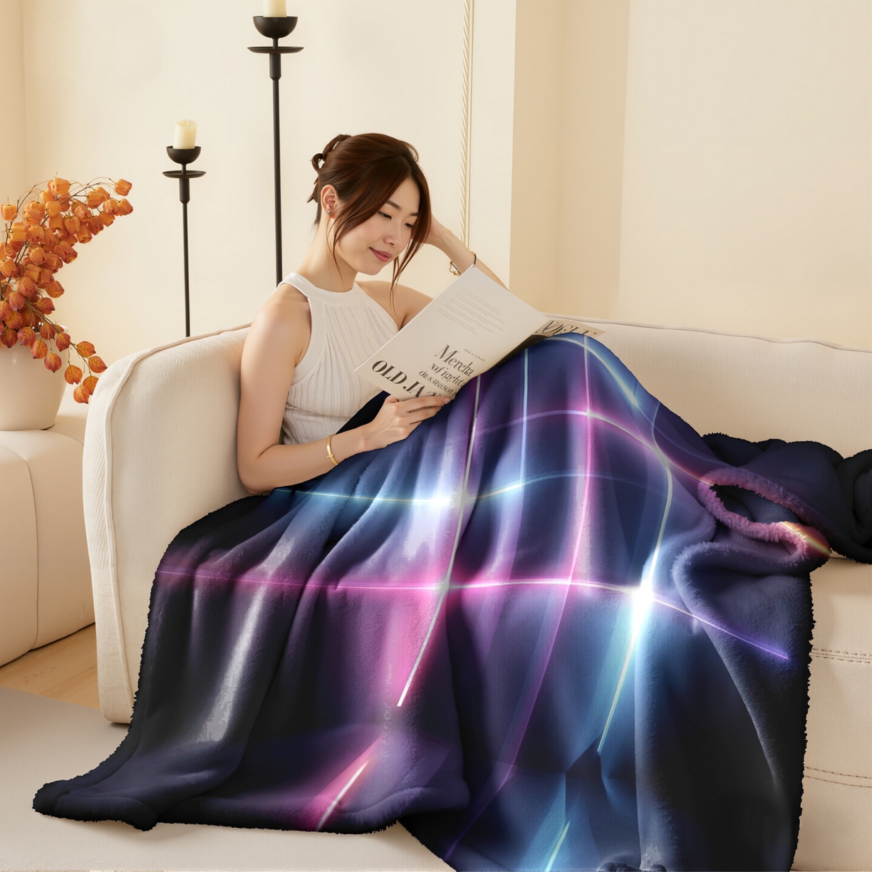 91家纺网 家纺一手货源 找家纺 （总）合纵跨境工厂 2025新款一件定制pod模式jit跨境200G牛奶绒毛毯一件代发temu希音集