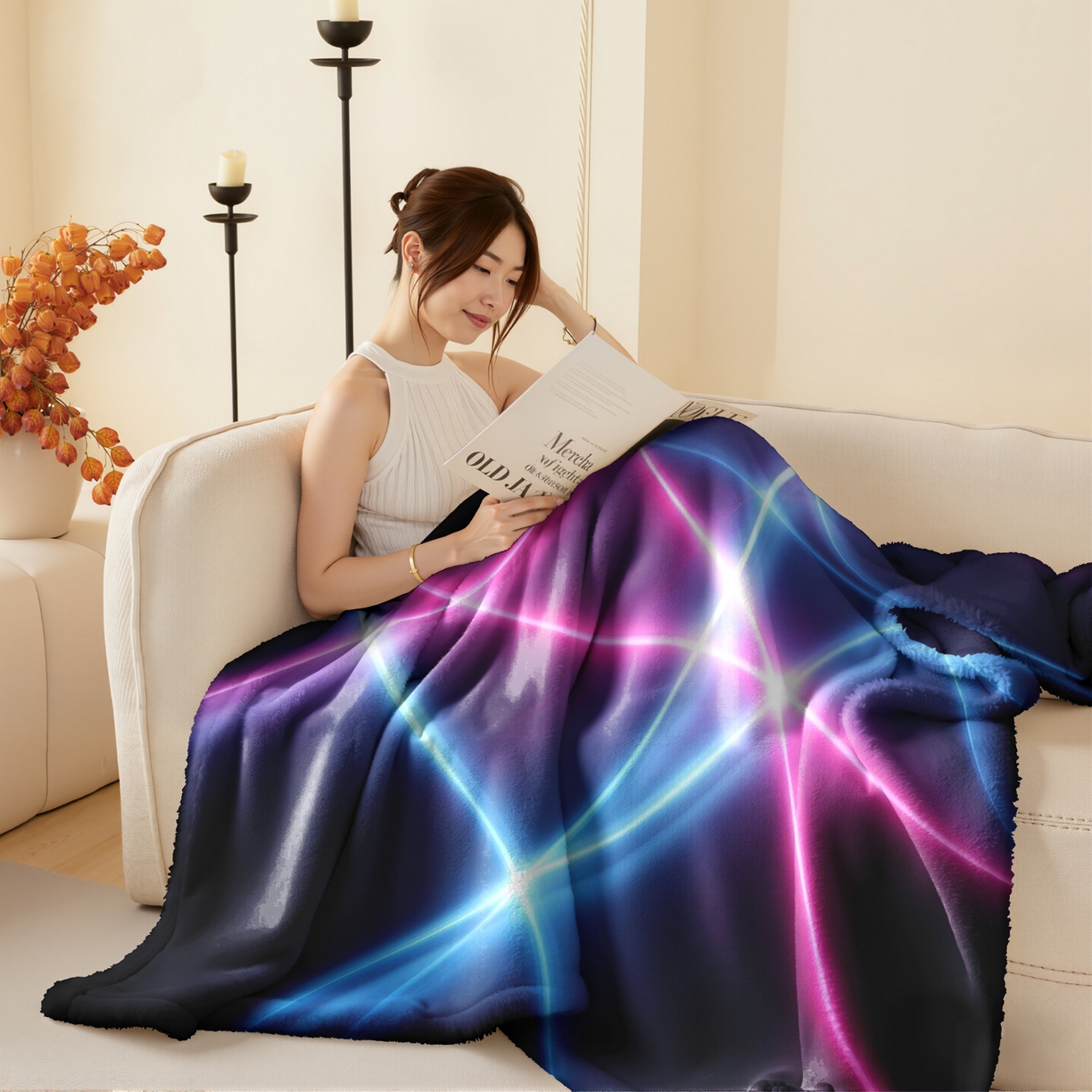 91家纺网 家纺一手货源 找家纺 （总）合纵跨境工厂 2025新款一件定制pod模式jit跨境200G牛奶绒毛毯一件代发temu希音集