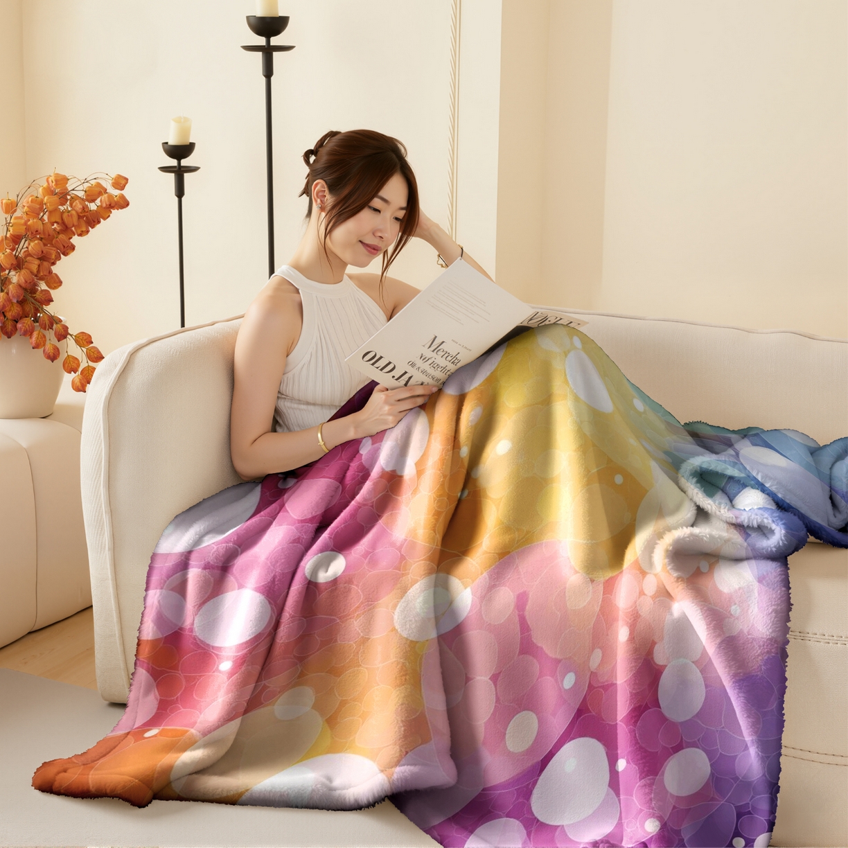 91家纺网 家纺一手货源 找家纺 （总）合纵跨境工厂 2025新款一件定制pod模式jit跨境200G牛奶绒毛毯一件代发temu希音集