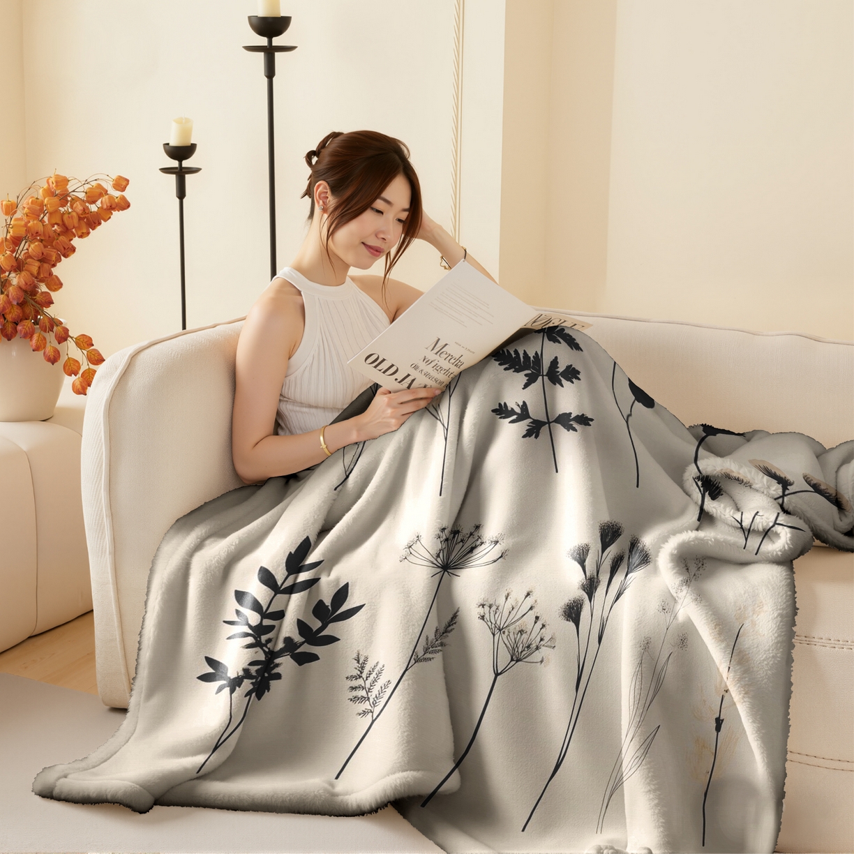 91家纺网 家纺一手货源 找家纺 （总）合纵跨境工厂 2025新款一件定制pod模式jit跨境200G牛奶绒毛毯一件代发temu希音集