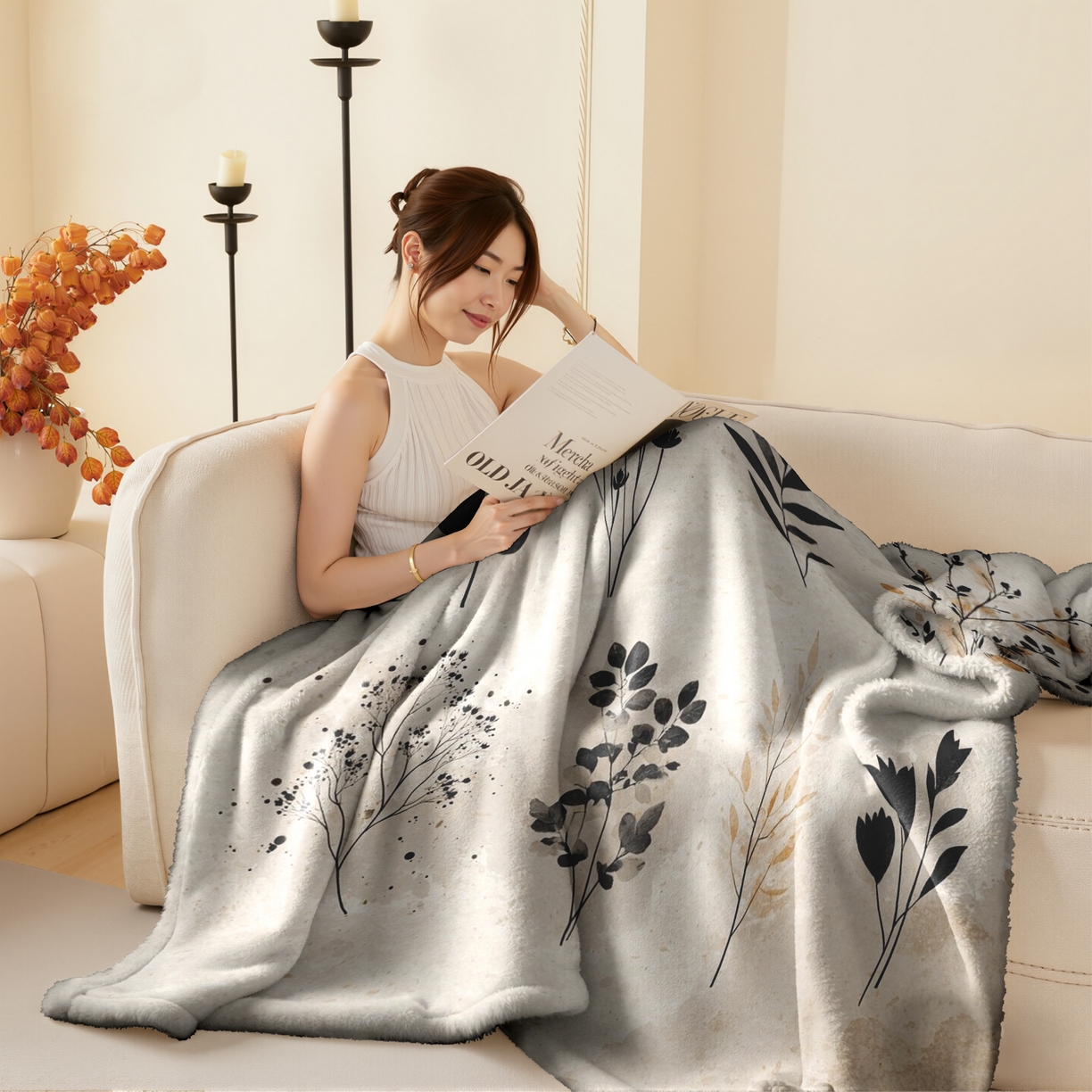 91家纺网 家纺一手货源 找家纺 （总）合纵跨境工厂 2025新款一件定制pod模式jit跨境200G牛奶绒毛毯一件代发temu希音集