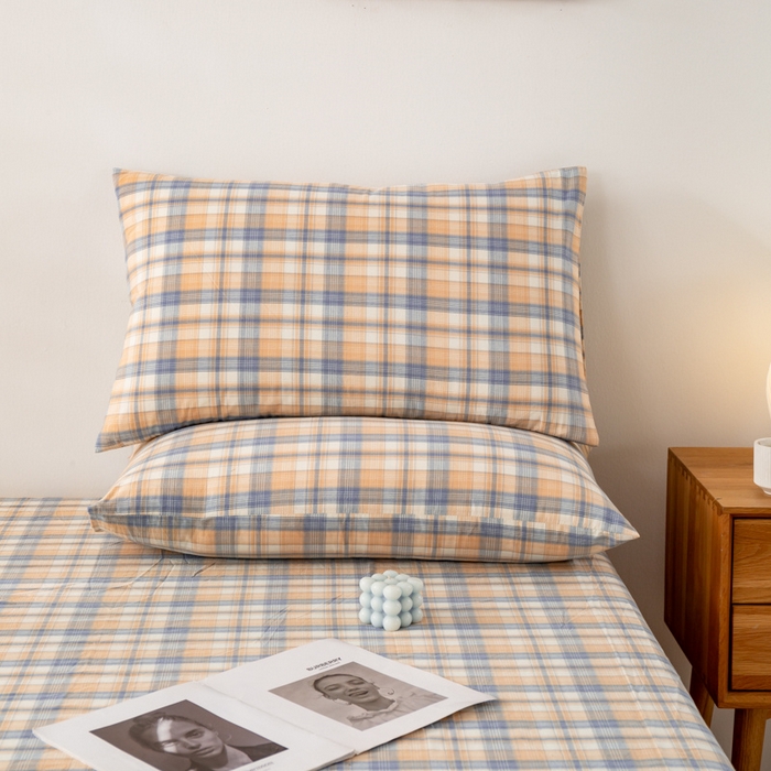 91家纺网 家纺一手货源 找家纺 咏绒家纺工厂店 2025新款A类色织水洗棉四件套 星空米