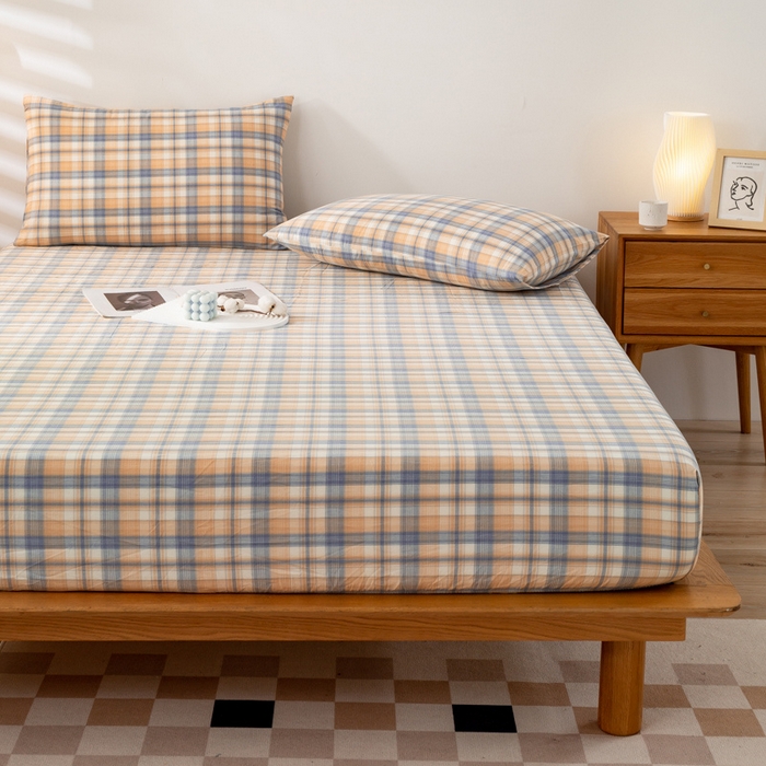 91家纺网 家纺一手货源 找家纺 咏绒家纺工厂店 2025新款A类色织水洗棉四件套 星空米