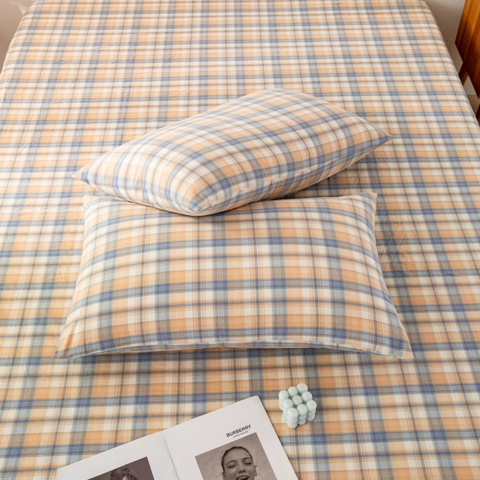 91家纺网 家纺一手货源 找家纺 咏绒家纺工厂店 2025新款A类色织水洗棉四件套 星空米