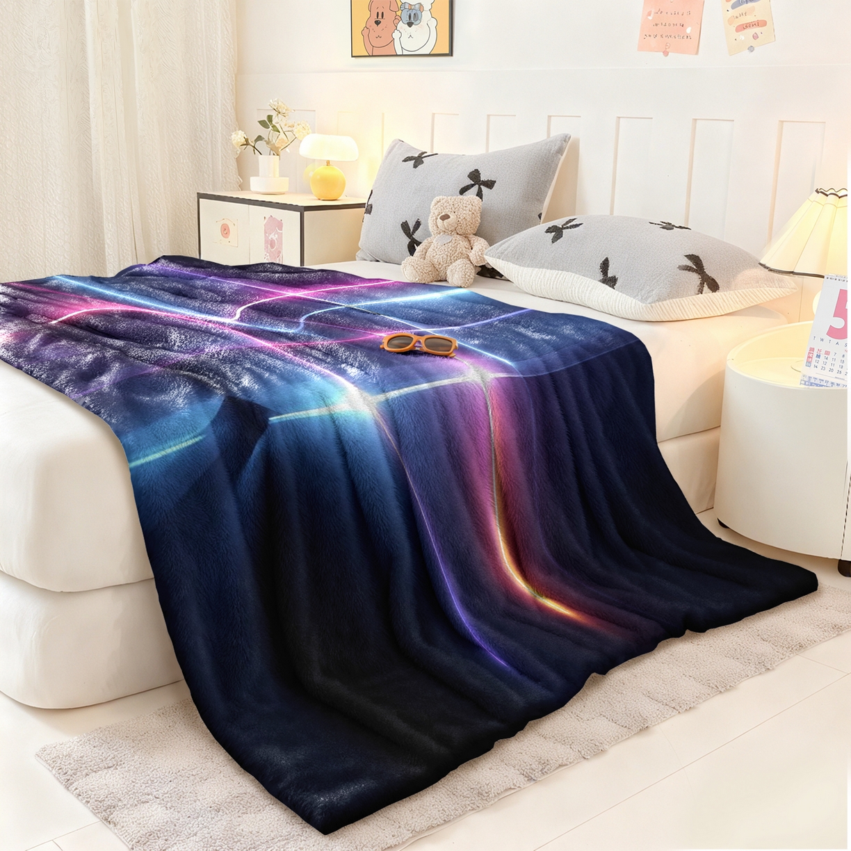 91家纺网 家纺一手货源 找家纺 合纵跨境工厂 2025新款一件定制pod模式jit跨境200G牛奶绒毛毯一件代发temu希音集 015923312