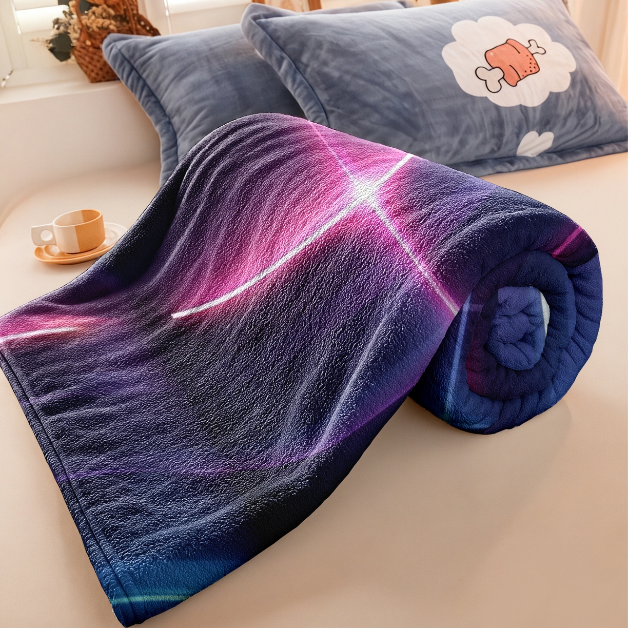 91家纺网 家纺一手货源 找家纺 合纵跨境工厂 2025新款一件定制pod模式jit跨境200G牛奶绒毛毯一件代发temu希音集 015923312