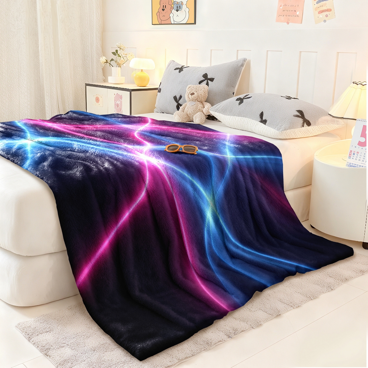 91家纺网 家纺一手货源 找家纺 合纵跨境工厂 2025新款一件定制pod模式jit跨境200G牛奶绒毛毯一件代发temu希音集 015923313