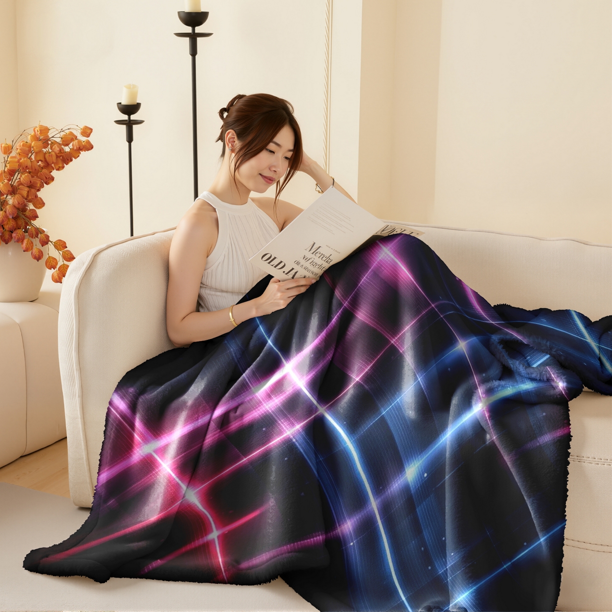 合纵跨境工厂 2025新款一件定制pod模式jit跨境200G牛奶绒毛毯一件代发temu希音集 015923314