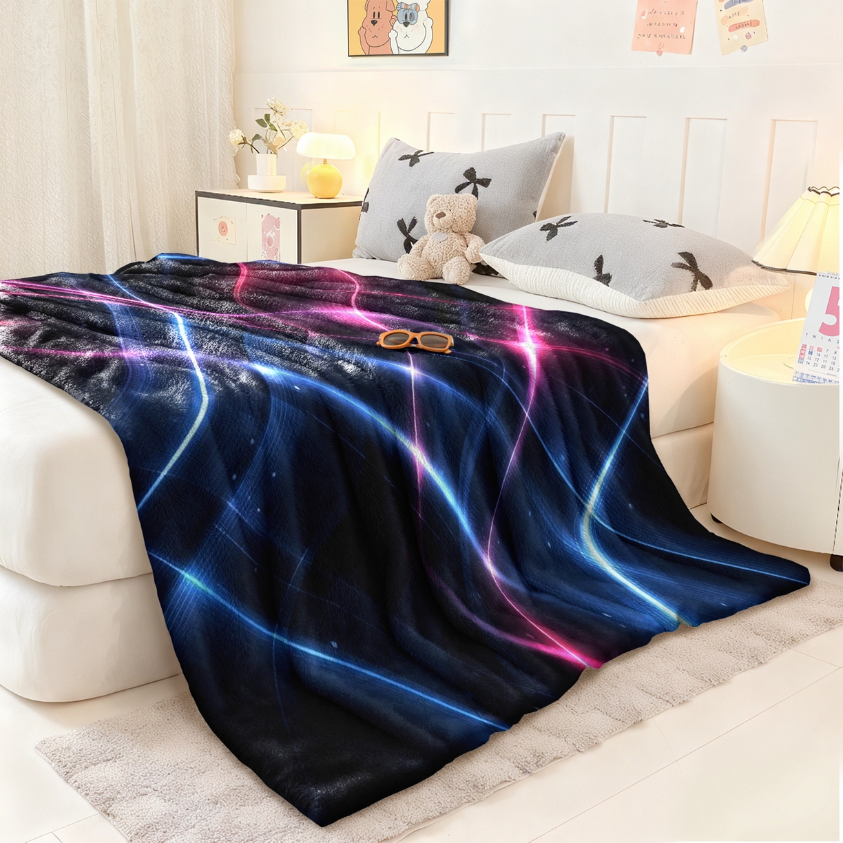 91家纺网 家纺一手货源 找家纺 合纵跨境工厂 2025新款一件定制pod模式jit跨境200G牛奶绒毛毯一件代发temu希音集 015923314