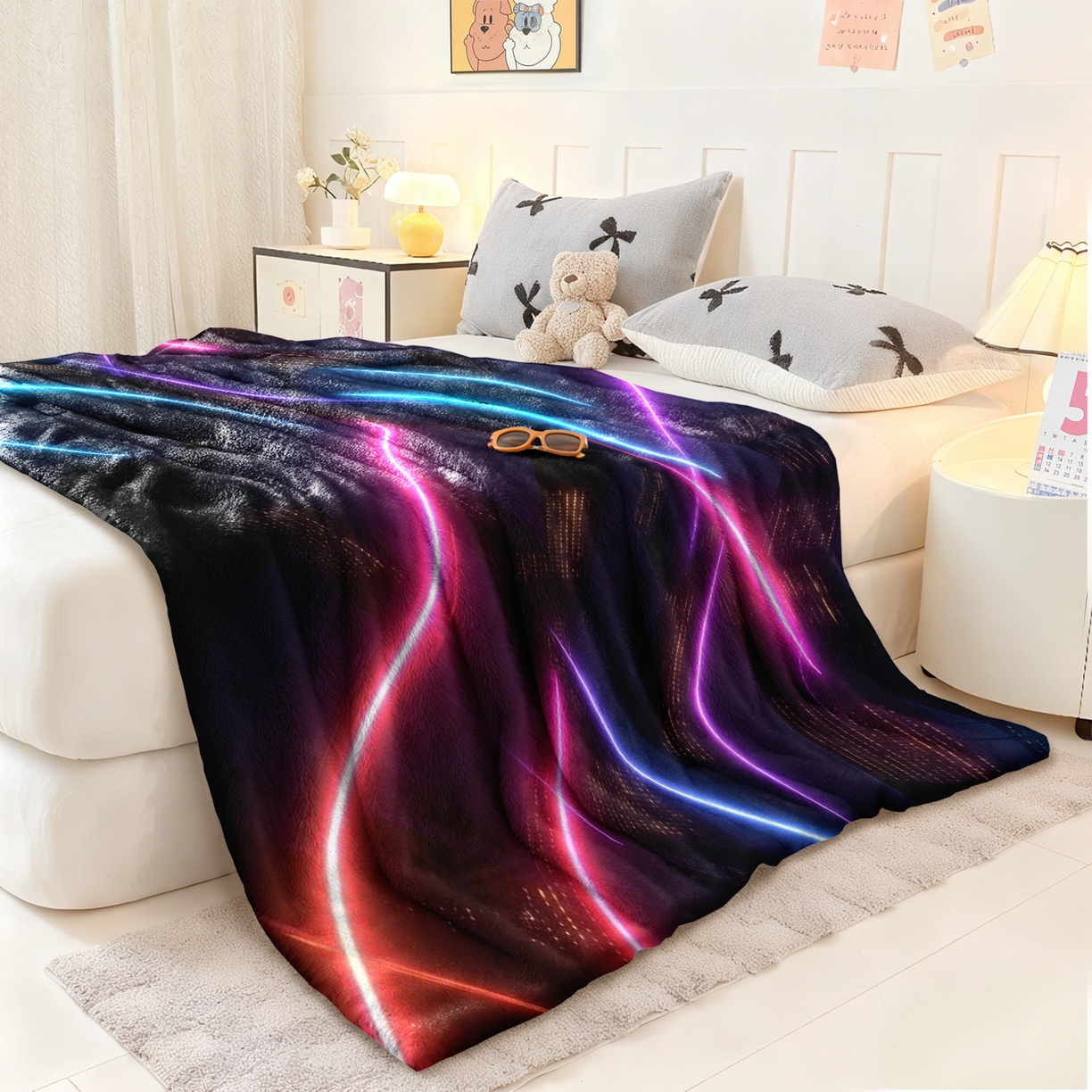 91家纺网 家纺一手货源 找家纺 合纵跨境工厂 2025新款一件定制pod模式jit跨境200G牛奶绒毛毯一件代发temu希音集 015923315