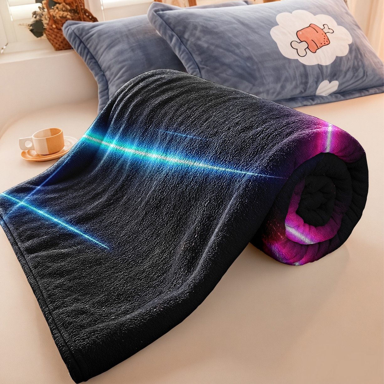 91家纺网 家纺一手货源 找家纺 合纵跨境工厂 2025新款一件定制pod模式jit跨境200G牛奶绒毛毯一件代发temu希音集 015923315