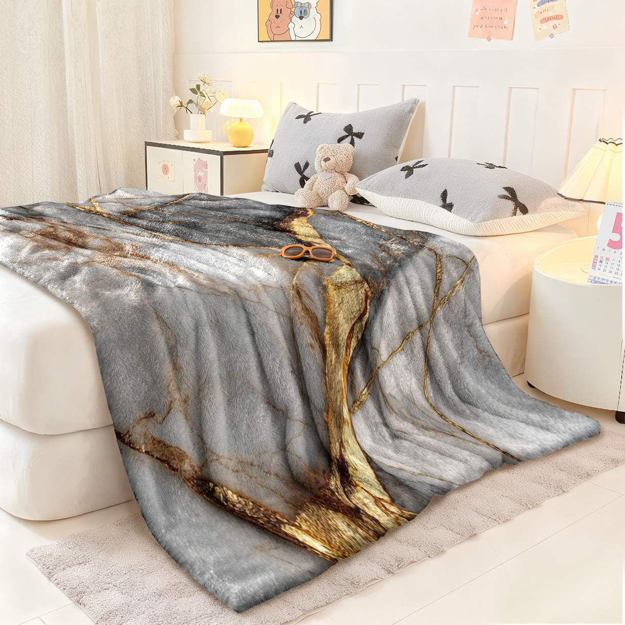 91家纺网 家纺一手货源 找家纺 合纵跨境工厂 2025新款一件定制pod模式jit跨境200G牛奶绒毛毯一件代发temu希音集 015923318