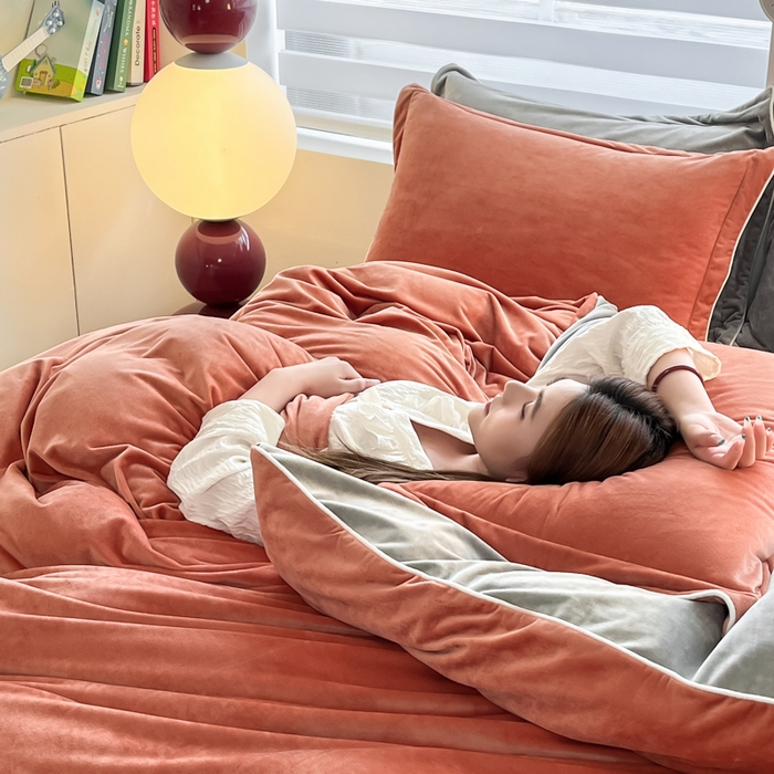 91家纺网 家纺一手货源 找家纺 （总）咏绒家纺工厂店 2025新款加厚婴儿绒牛奶绒四件套9斤工艺款宝宝绒四件套