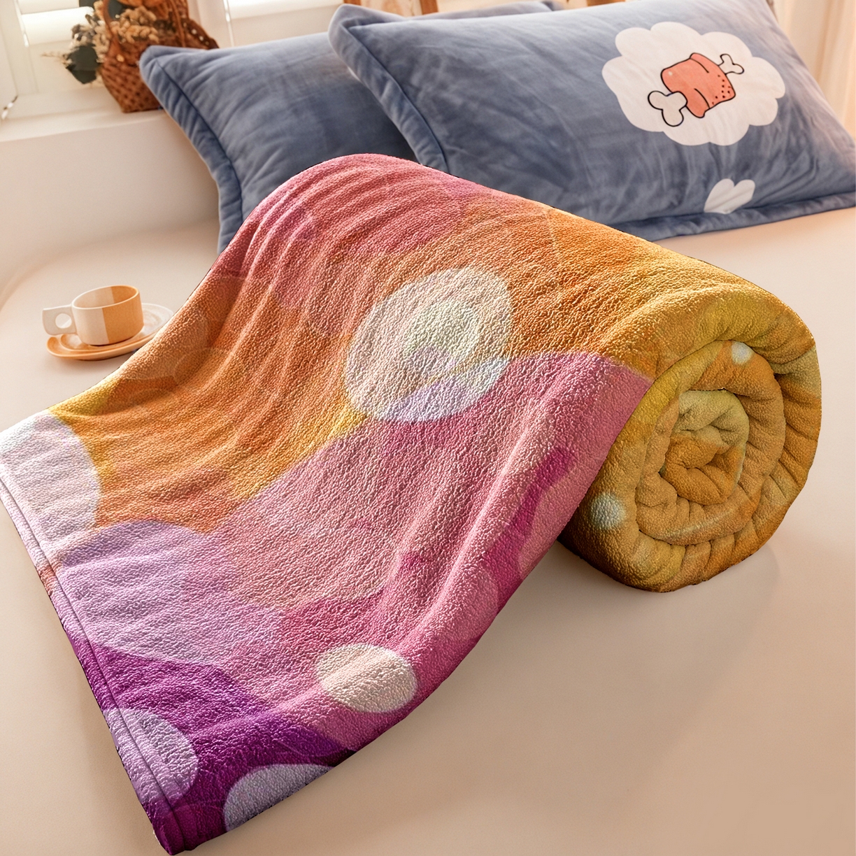 91家纺网 家纺一手货源 找家纺 合纵跨境工厂 2025新款一件定制pod模式jit跨境200G牛奶绒毛毯一件代发temu希音集 015923320