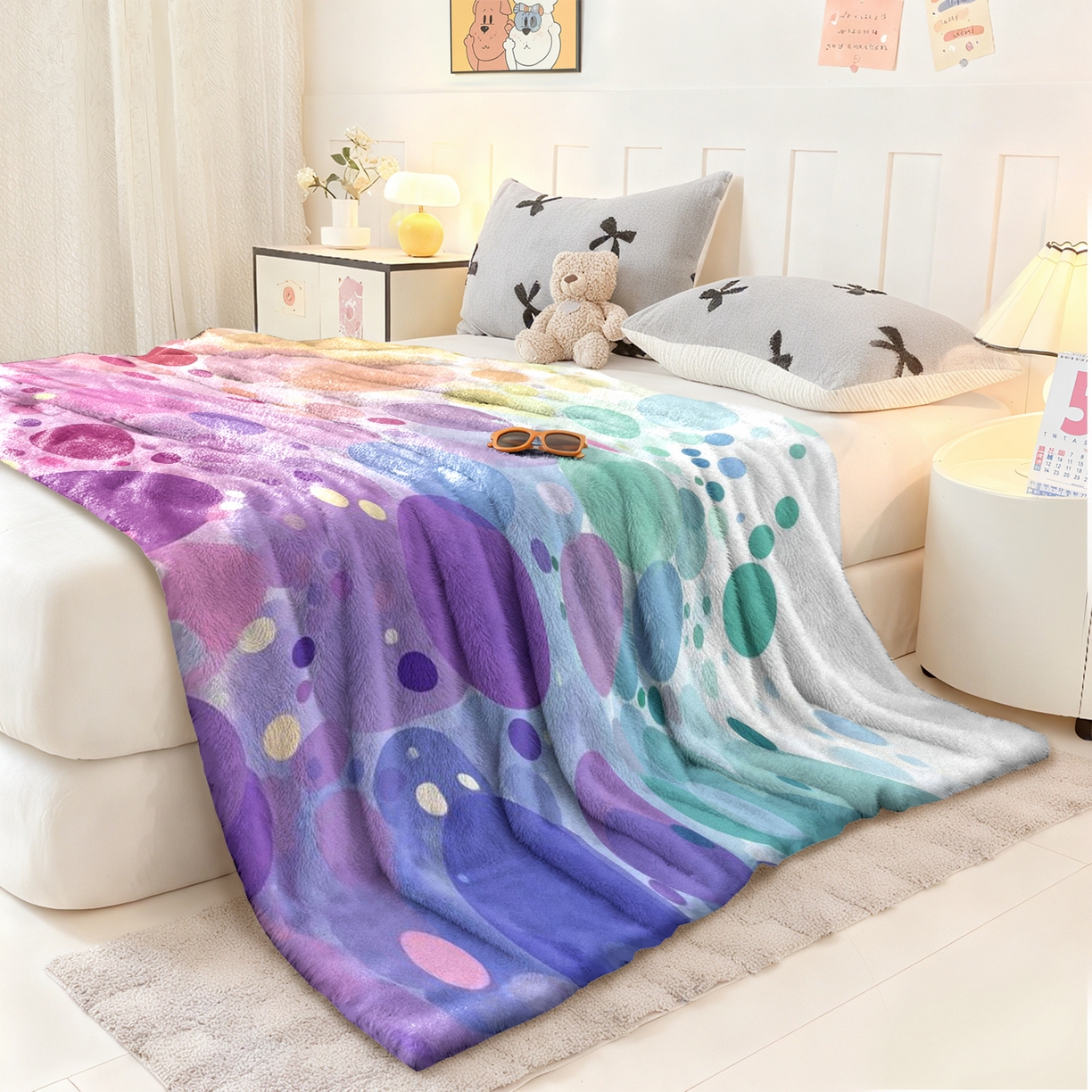 91家纺网 家纺一手货源 找家纺 合纵跨境工厂 2025新款一件定制pod模式jit跨境200G牛奶绒毛毯一件代发temu希音集 015923321