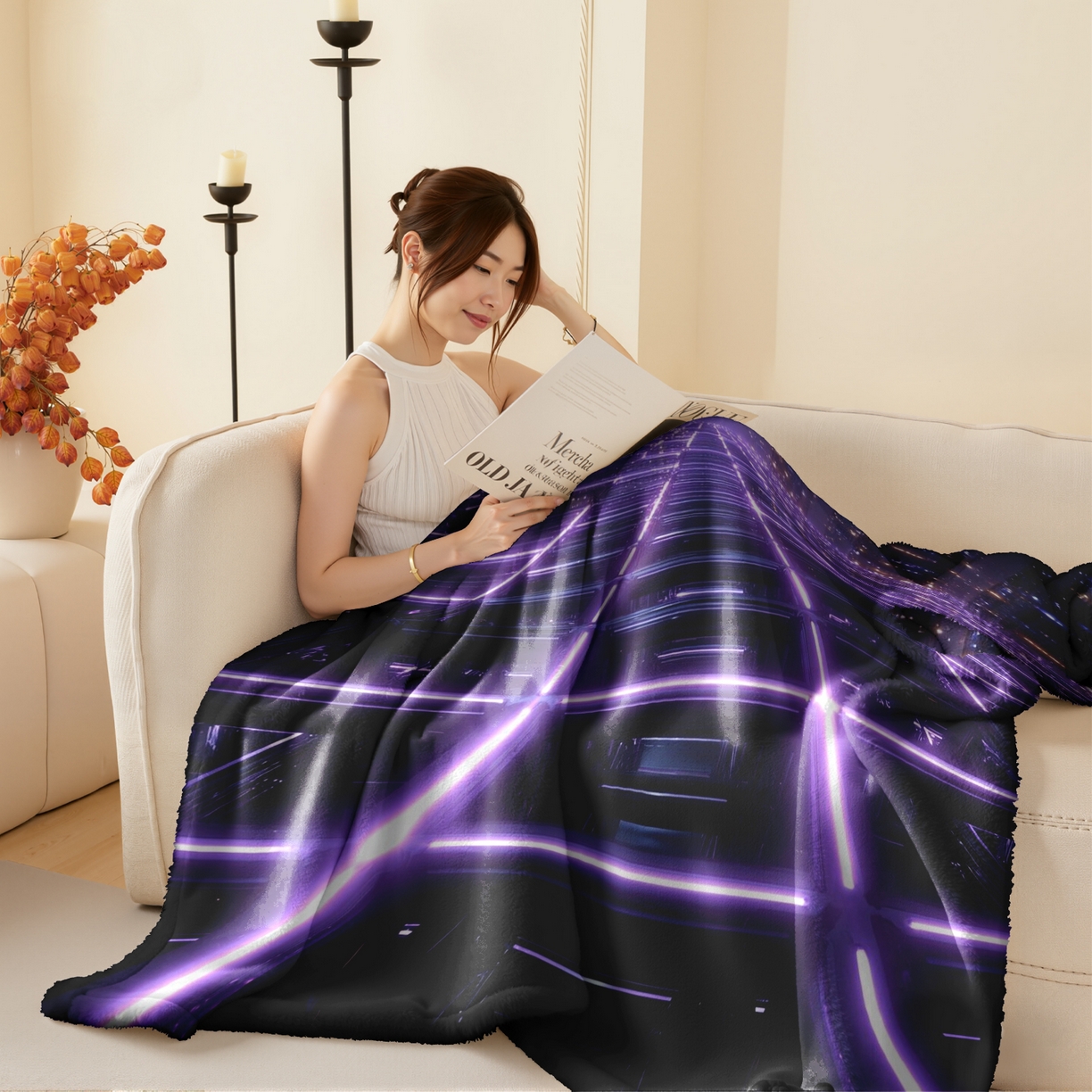 合纵跨境工厂 2025新款一件定制pod模式jit跨境200G牛奶绒毛毯一件代发temu希音集 015923324