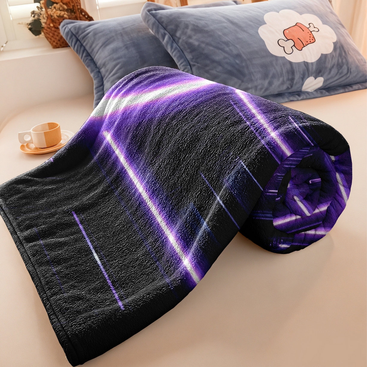 91家纺网 家纺一手货源 找家纺 合纵跨境工厂 2025新款一件定制pod模式jit跨境200G牛奶绒毛毯一件代发temu希音集 015923324