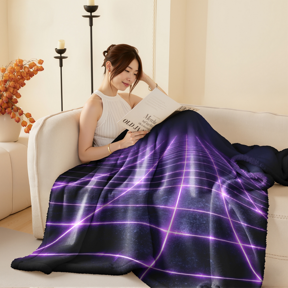 合纵跨境工厂 2025新款一件定制pod模式jit跨境200G牛奶绒毛毯一件代发temu希音集 015923325