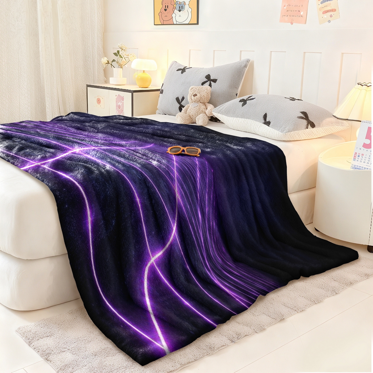 91家纺网 家纺一手货源 找家纺 合纵跨境工厂 2025新款一件定制pod模式jit跨境200G牛奶绒毛毯一件代发temu希音集 015923325