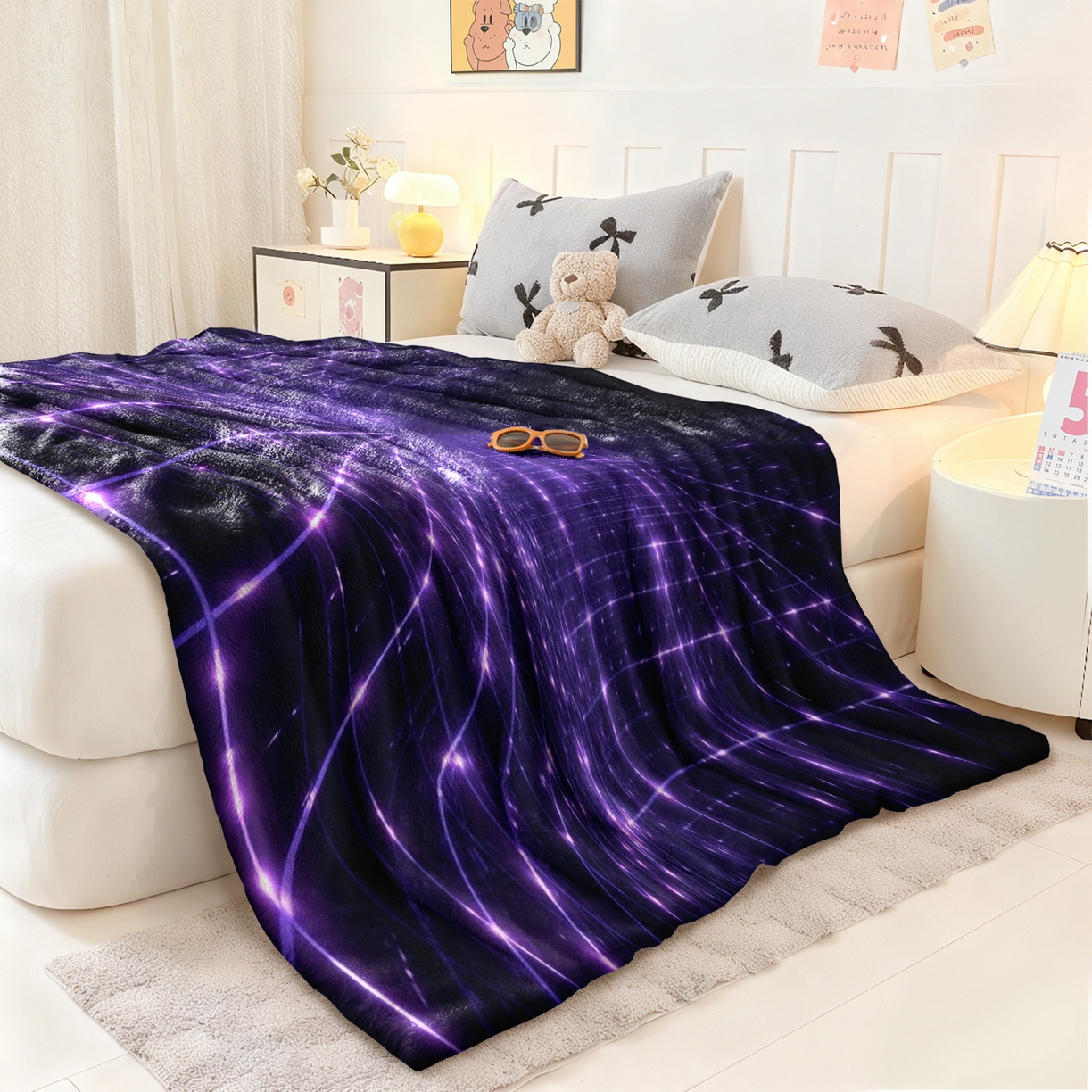 91家纺网 家纺一手货源 找家纺 合纵跨境工厂 2025新款一件定制pod模式jit跨境200G牛奶绒毛毯一件代发temu希音集 015923326