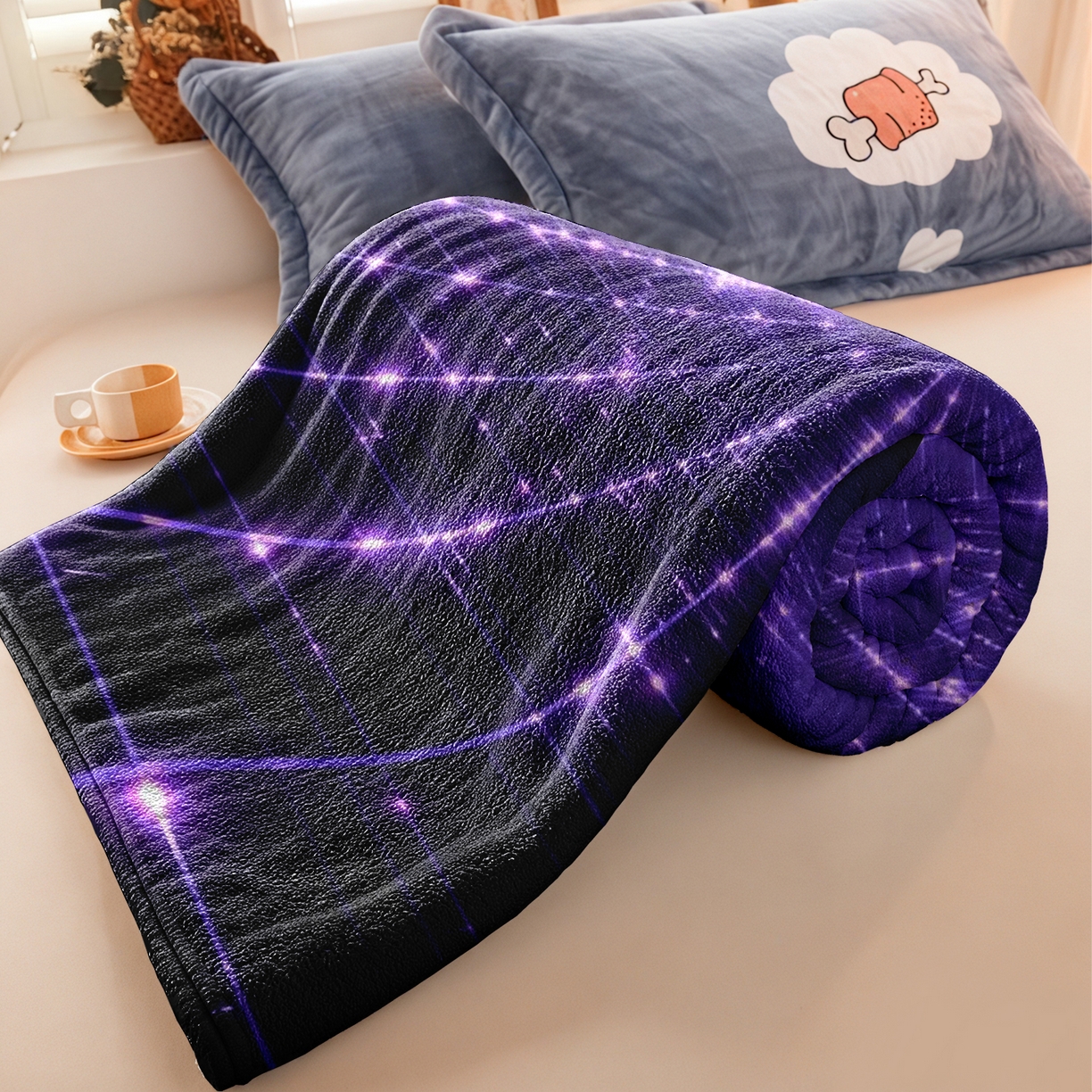 91家纺网 家纺一手货源 找家纺 合纵跨境工厂 2025新款一件定制pod模式jit跨境200G牛奶绒毛毯一件代发temu希音集 015923326