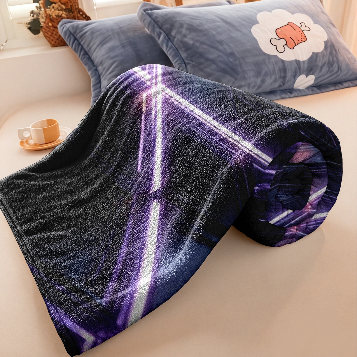 91家纺网 家纺一手货源 找家纺 合纵跨境工厂 2025新款一件定制pod模式jit跨境200G牛奶绒毛毯一件代发temu希音集 015923327