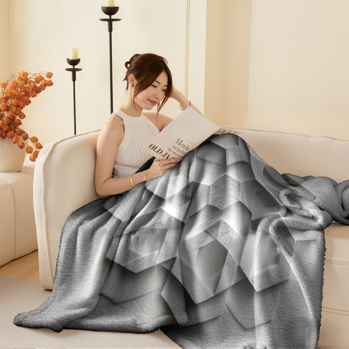 合纵跨境工厂 2025新款一件定制pod模式jit跨境200G牛奶绒毛毯一件代发temu希音集 015923328