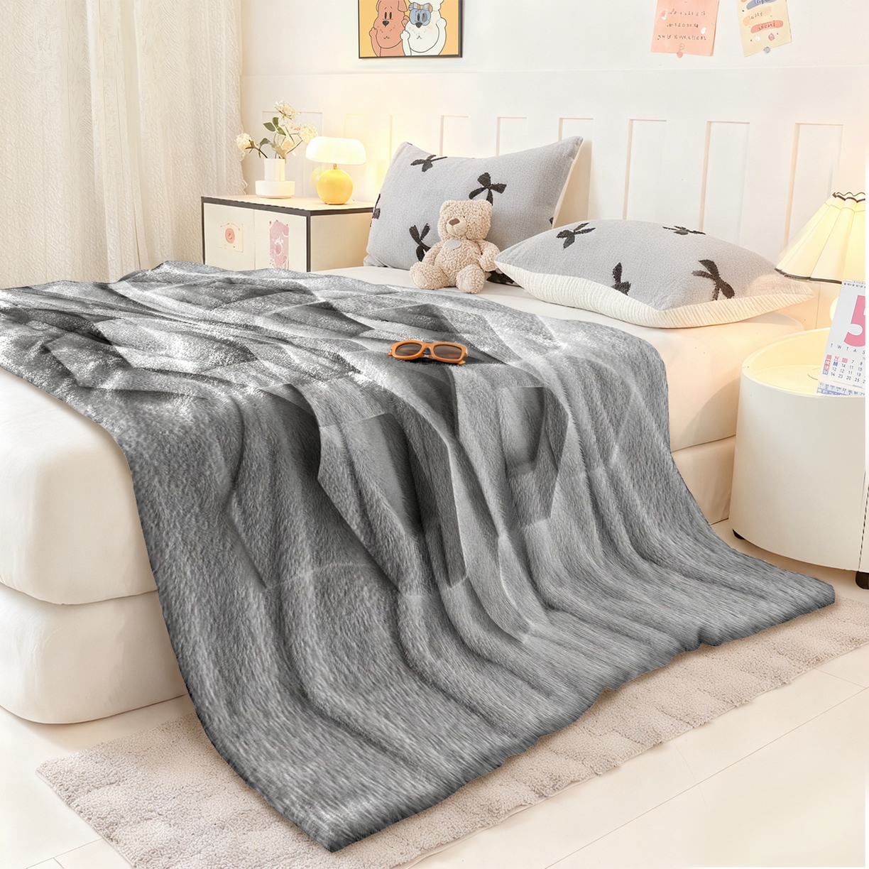 91家纺网 家纺一手货源 找家纺 合纵跨境工厂 2025新款一件定制pod模式jit跨境200G牛奶绒毛毯一件代发temu希音集 015923328