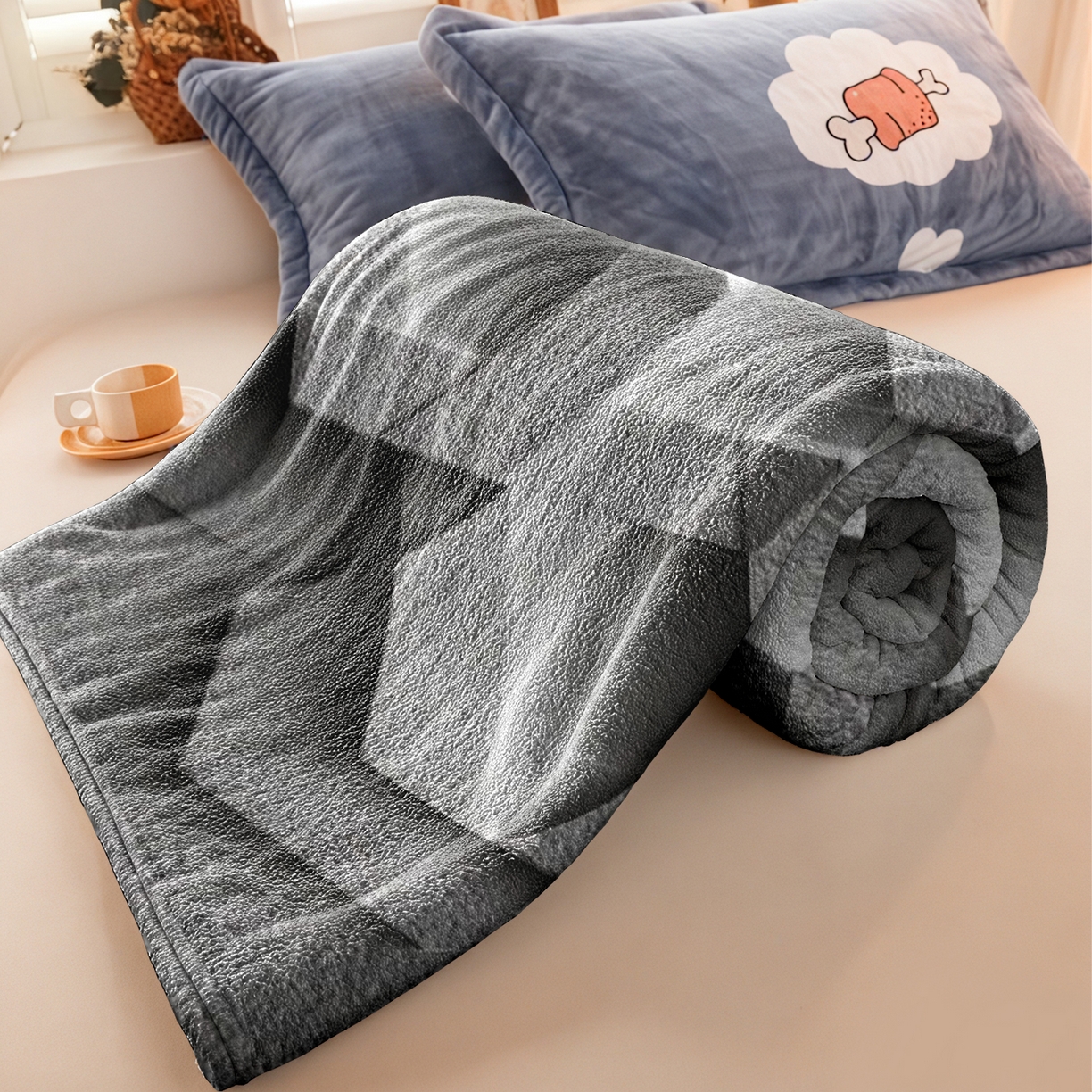 91家纺网 家纺一手货源 找家纺 合纵跨境工厂 2025新款一件定制pod模式jit跨境200G牛奶绒毛毯一件代发temu希音集 015923328