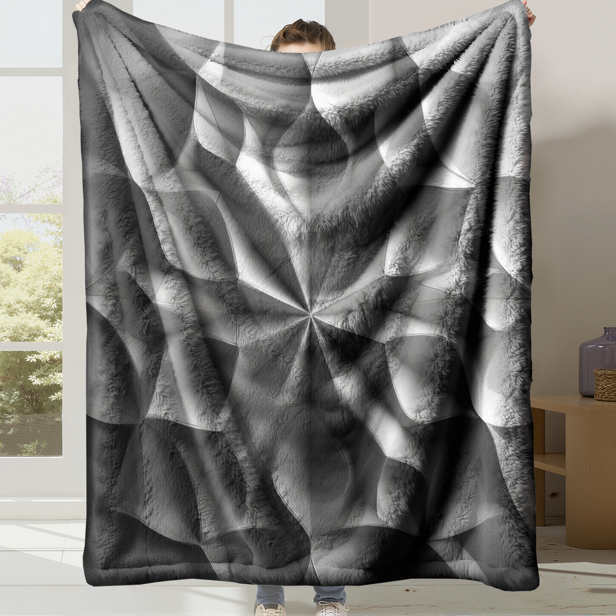 91家纺网 家纺一手货源 找家纺 合纵跨境工厂 2025新款一件定制pod模式jit跨境200G牛奶绒毛毯一件代发temu希音集 015923330