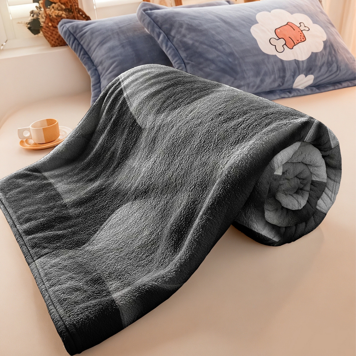 91家纺网 家纺一手货源 找家纺 合纵跨境工厂 2025新款一件定制pod模式jit跨境200G牛奶绒毛毯一件代发temu希音集 015923330