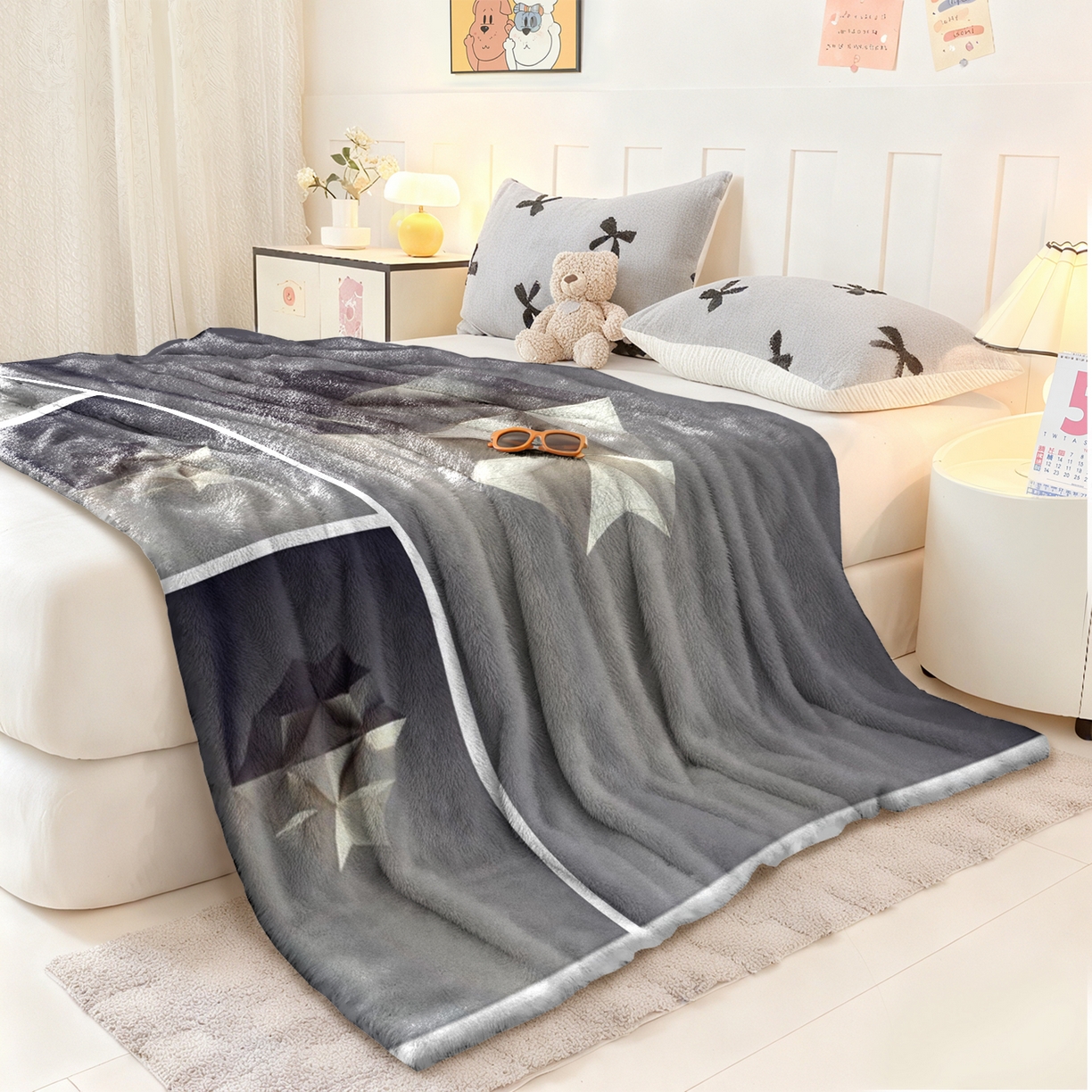 91家纺网 家纺一手货源 找家纺 合纵跨境工厂 2025新款一件定制pod模式jit跨境200G牛奶绒毛毯一件代发temu希音集 015923331