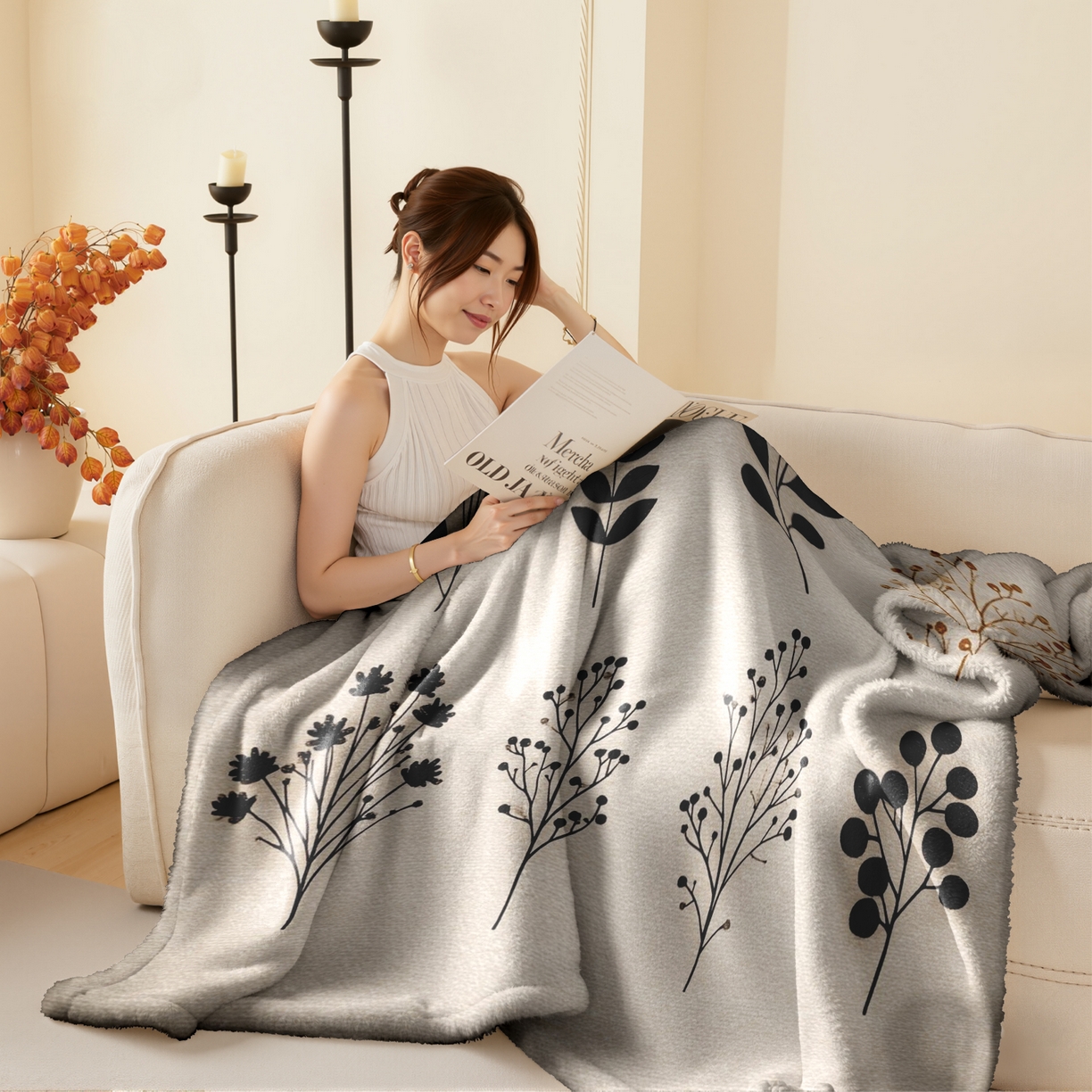 合纵跨境工厂 2025新款一件定制pod模式jit跨境200G牛奶绒毛毯一件代发temu希音集 015923334