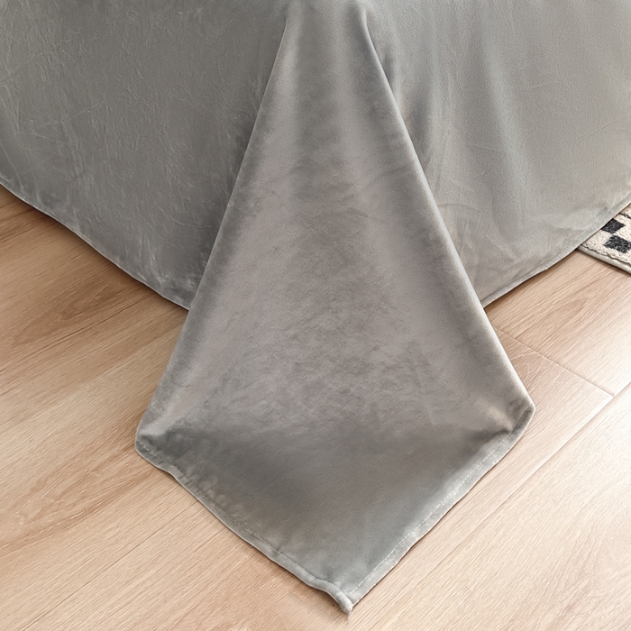 91家纺网 家纺一手货源 找家纺 咏绒家纺工厂店 2025新款加厚婴儿绒牛奶绒四件套9斤工艺款宝宝绒四件套 砖红+灰色