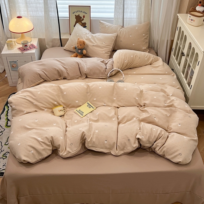 91家纺网 家纺一手货源 找家纺 总2金梦拉2025新款A类提花人字纹小布袋款四件套