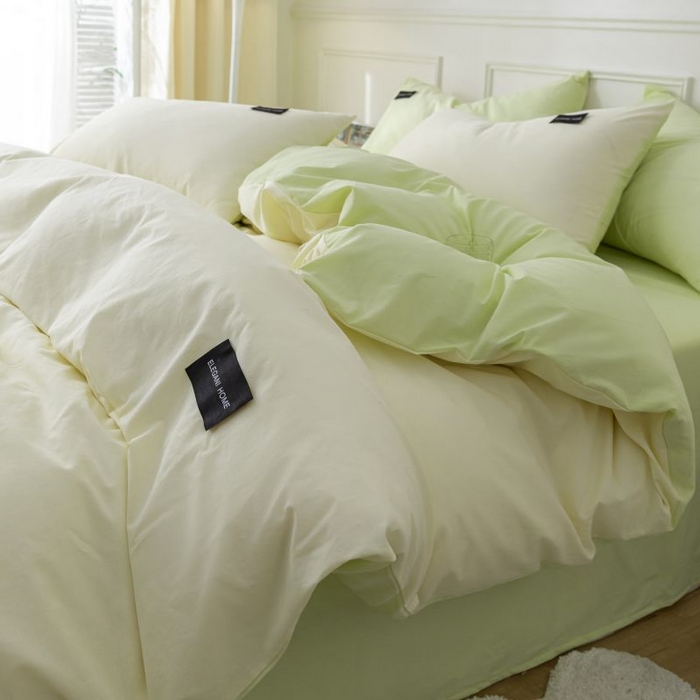 91家纺网 家纺一手货源 找家纺 （总）咏绒家纺工厂店 2025新款全棉纯棉水洗棉双拼款四件套学生三件套