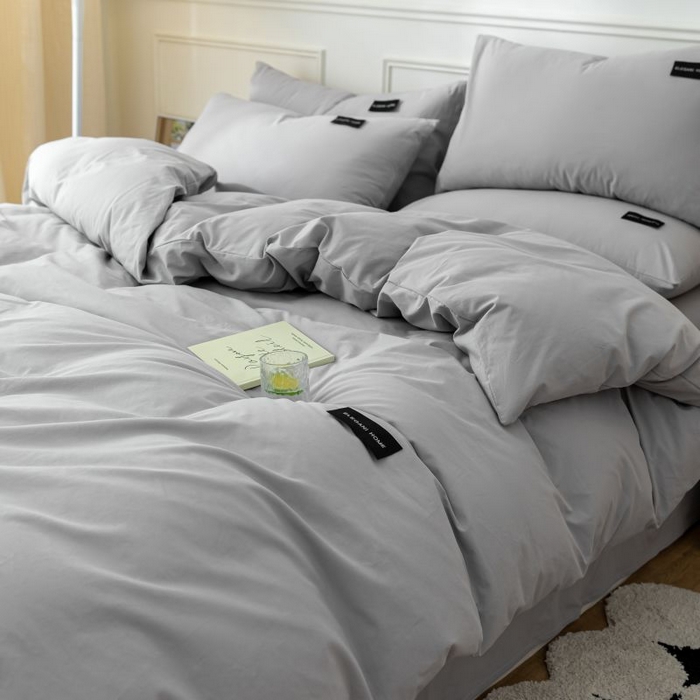 91家纺网 家纺一手货源 找家纺 （总）咏绒家纺工厂店 2025新款全棉纯棉水洗棉双拼款四件套学生三件套