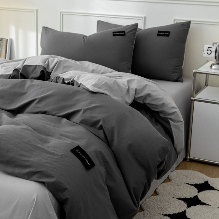 91家纺网 家纺一手货源 找家纺 （总）咏绒家纺工厂店 2025新款全棉纯棉水洗棉双拼款四件套学生三件套