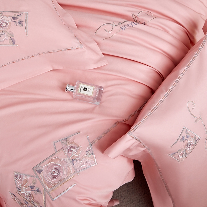 91家纺网 家纺一手货源 找家纺 （总）浩情国际婚庆供货中心 2026新款160S春夏天丝棉高端刺绣系列四件套