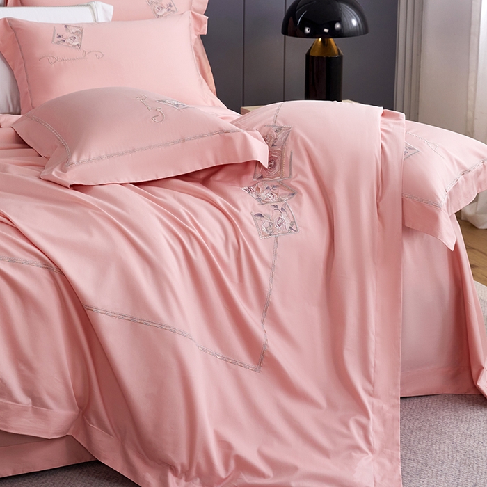 91家纺网 家纺一手货源 找家纺 （总）浩情国际婚庆供货中心 2026新款160S春夏天丝棉高端刺绣系列四件套