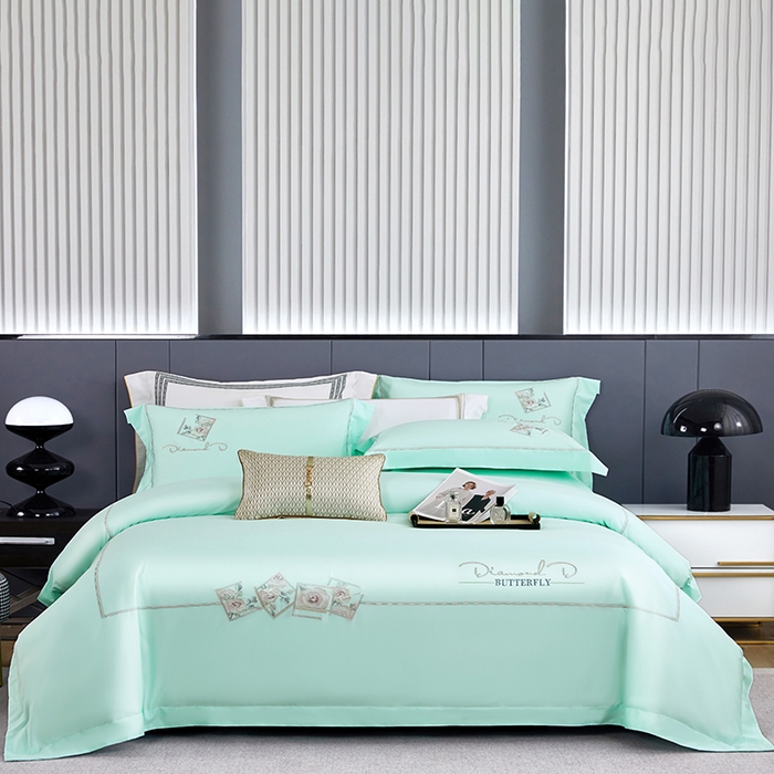 91家纺网 家纺一手货源 找家纺 （总）浩情国际婚庆供货中心 2026新款160S春夏天丝棉高端刺绣系列四件套