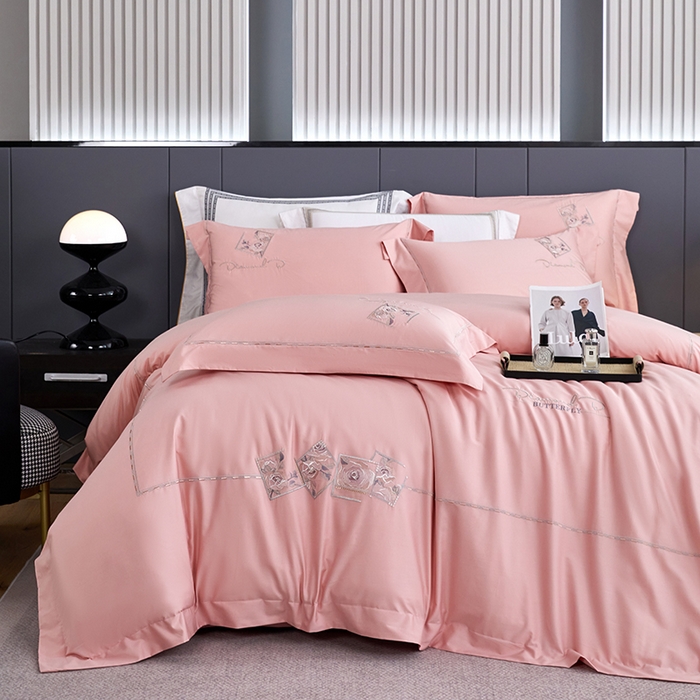 91家纺网 家纺一手货源 找家纺 （总）浩情国际婚庆供货中心 2026新款160S春夏天丝棉高端刺绣系列四件套