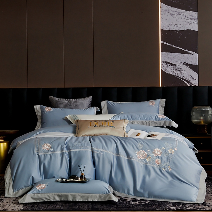 91家纺网 家纺一手货源 找家纺 （总）浩情国际婚庆供货中心 2026新款180支长绒棉重工刺绣四件套