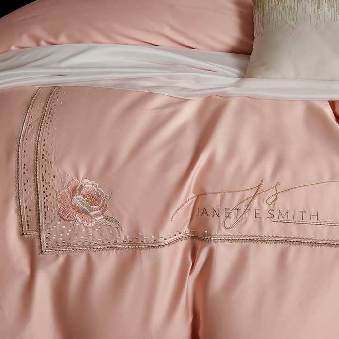 91家纺网 家纺一手货源 找家纺 浩情国际婚庆供货中心 2026新款180支长绒棉重工刺绣四件套 玛格利特-桂花玉