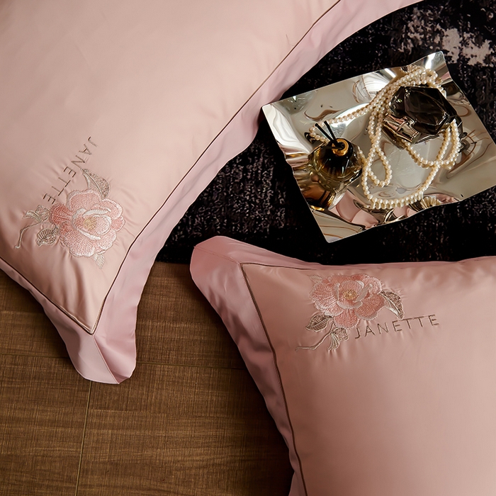 91家纺网 家纺一手货源 找家纺 浩情国际婚庆供货中心 2026新款180支长绒棉重工刺绣四件套 玛格利特-桂花玉