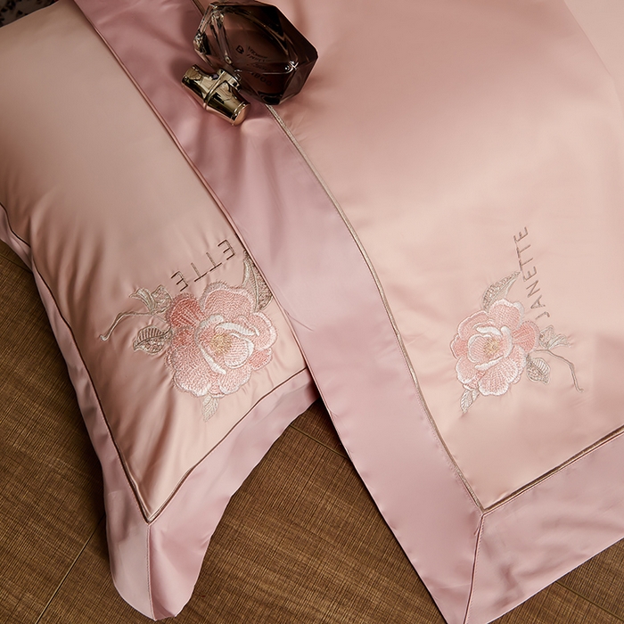 91家纺网 家纺一手货源 找家纺 浩情国际婚庆供货中心 2026新款180支长绒棉重工刺绣四件套 玛格利特-桂花玉